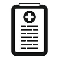 Medical report icon representing healthcare information and patient data vector