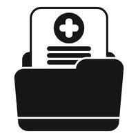 Medical record folder storing patient data securely vector