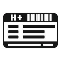 Medical record icon showing patient data with barcode vector