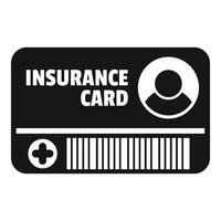 Insurance card displaying medical coverage and personal information vector
