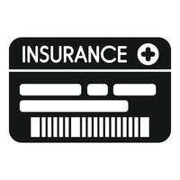 Insurance card representing healthcare coverage and medical expenses vector