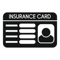 Insurance card representing health coverage and medical expenses vector