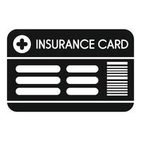 Black insurance card representing health care coverage vector