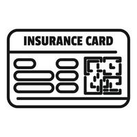 Insurance card with qr code showing health coverage vector