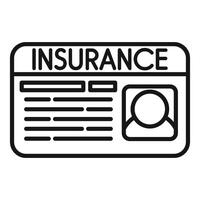 Insurance card providing protection and coverage vector