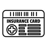 Insurance card representing health coverage and medical expenses vector