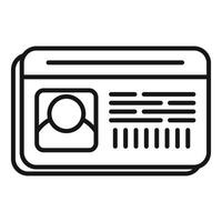 Personal identification card icon showing access and security vector