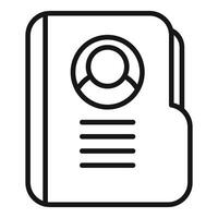 Personal information folder icon representing online user data vector