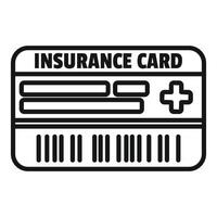Insurance card icon showing health coverage vector