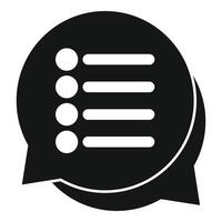 Speech bubble with checklist icon showing survey or poll vector