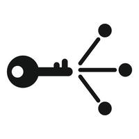 Key unlocking multiple possibilities concept icon vector