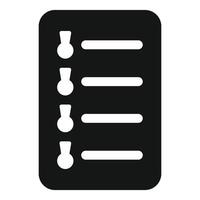 Checklist icon showing completed tasks using check marks vector