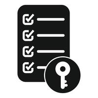 Key access checklist for secure data protection and authorization vector