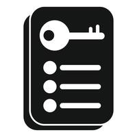 Keycard showing access control list for security system vector