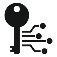 Electronic key connecting with circuit board for digital security vector