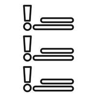 Exclamation mark alerting about important messages icon vector