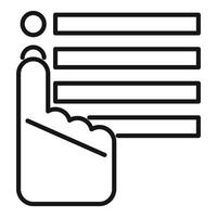 Recruiter choosing candidate profile from online cv database vector