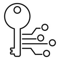 Key unlocking digital circuit board accessing data vector