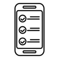 Smartphone showing completed checklist for organizing and managing tasks vector