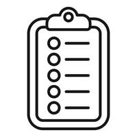 Clipboard with checklist icon showing check marks representing completing tasks vector