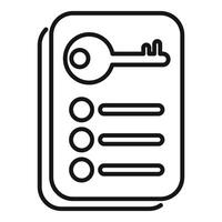 Secure checklist icon representing data protection and access control vector