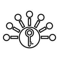Key performance indicator kpi achieving business goals icon vector