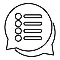 Speech bubble with checklist icon representing task planning vector