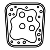 Microscopic view of a cell membrane showing organelles vector