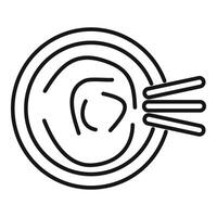 Fingerprint access icon showing security and identity vector
