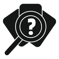 Magnifying glass searching for answers in documents vector