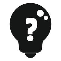 Light bulb asking question with question mark vector
