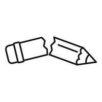 Broken pencil representing writer's block concept icon vector