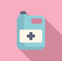 Disinfectant medical canister icon showing sterilization or sanitization vector