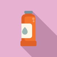 Orange water bottle with drop icon for branding and hydration vector