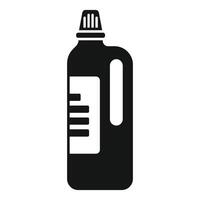 Plastic detergent bottle with measuring lines icon simple style vector