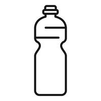 Simple water bottle line icon showing hydration vector
