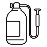 Manual pesticide pump sprayer for garden using insecticide vector
