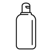 Line icon style illustration of a plastic bottle with flip top cap vector