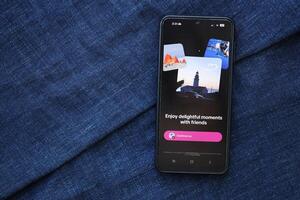 KYIV, UKRAINE - JUNE 20, 2024 Whee is instagram-like application for asian smartphone users for sharing photos between friends