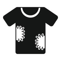 Black t shirt with mold showing hygiene issue vector