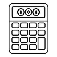 Electronic calculator showing zero number on display screen vector