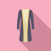 Graduation gown hanging on pink background with long shadow vector