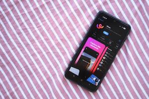 KYIV, UKRAINE - JUNE 20, 2024 Whee is instagram-like application for asian smartphone users for sharing photos between friends