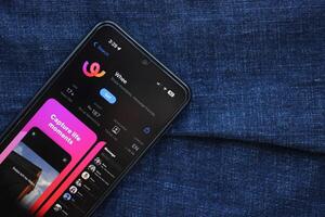 KYIV, UKRAINE - JUNE 20, 2024 Whee is instagram-like application for asian smartphone users for sharing photos between friends