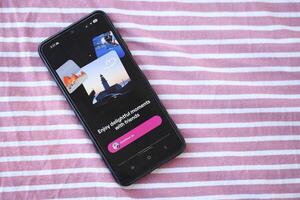 KYIV, UKRAINE - JUNE 20, 2024 Whee is instagram-like application for asian smartphone users for sharing photos between friends