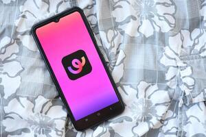 KYIV, UKRAINE - JUNE 20, 2024 Whee is instagram-like application for asian smartphone users for sharing photos between friends