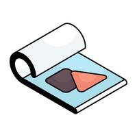 Editable design icon of geometric file vector
