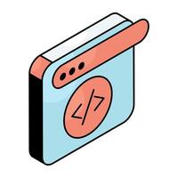 Unique design icon of system coding vector
