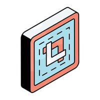 Modern style icon of crop tool vector