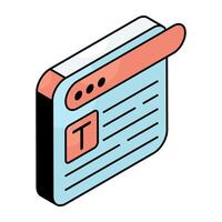 Trendy design icon of content writing vector